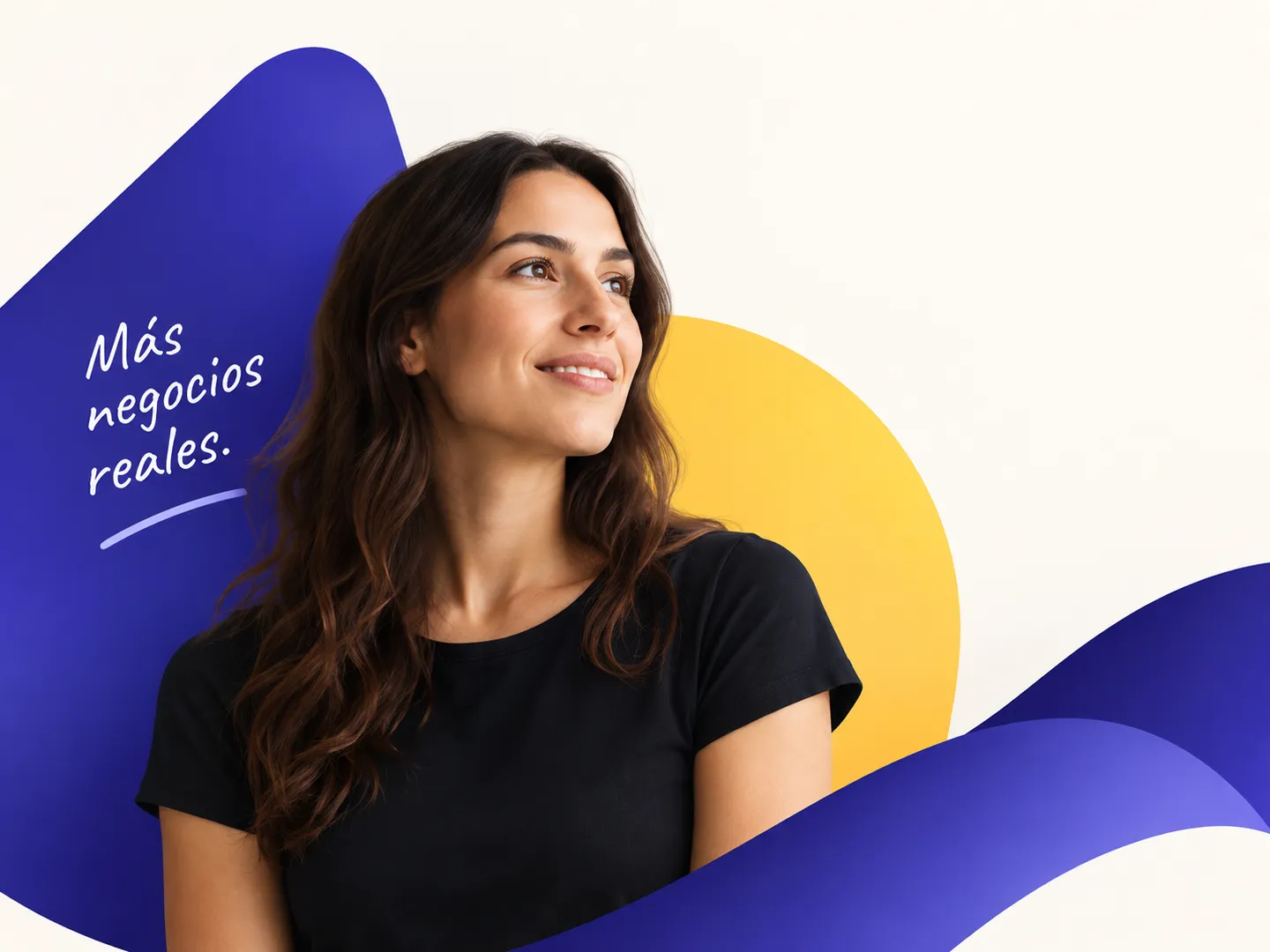 Una emprendedora mirando hacia el futuro