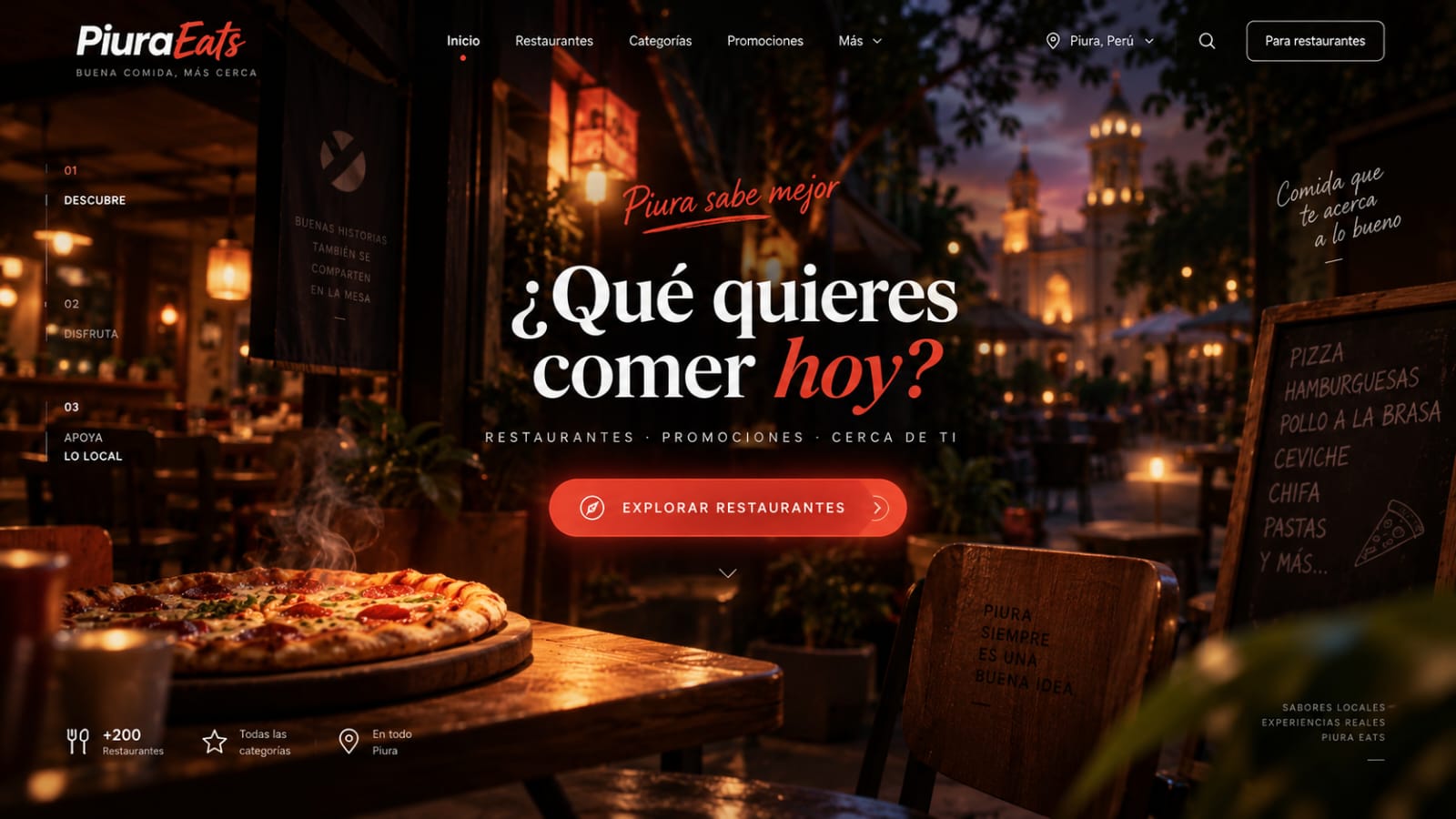 Landing page example